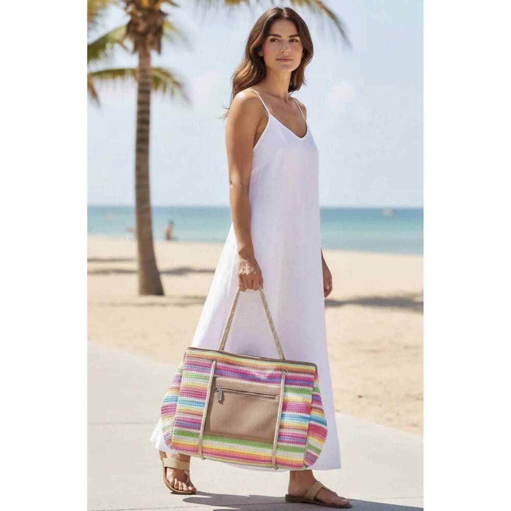 NEW HAUTE SHORE greyson paradise tote bag in multi